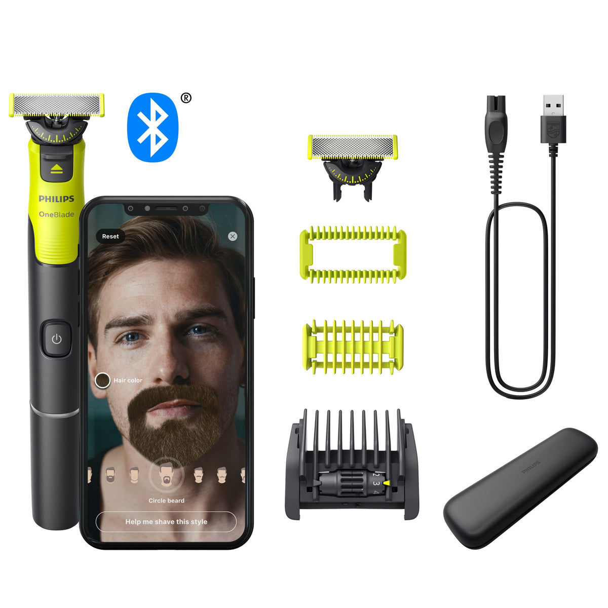 OneBlade 360 with Connectivity QP4631/65 Veidui + kūnui
