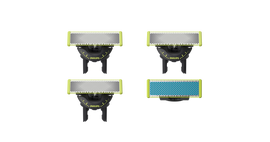 OneBlade QP945/50 Komplektas: 3 x 360 ir 1 x nuo trinties a. peiliukas