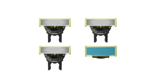 OneBlade QP945/50 Komplektas: 3 x 360 ir 1 x nuo trinties a. peiliukas