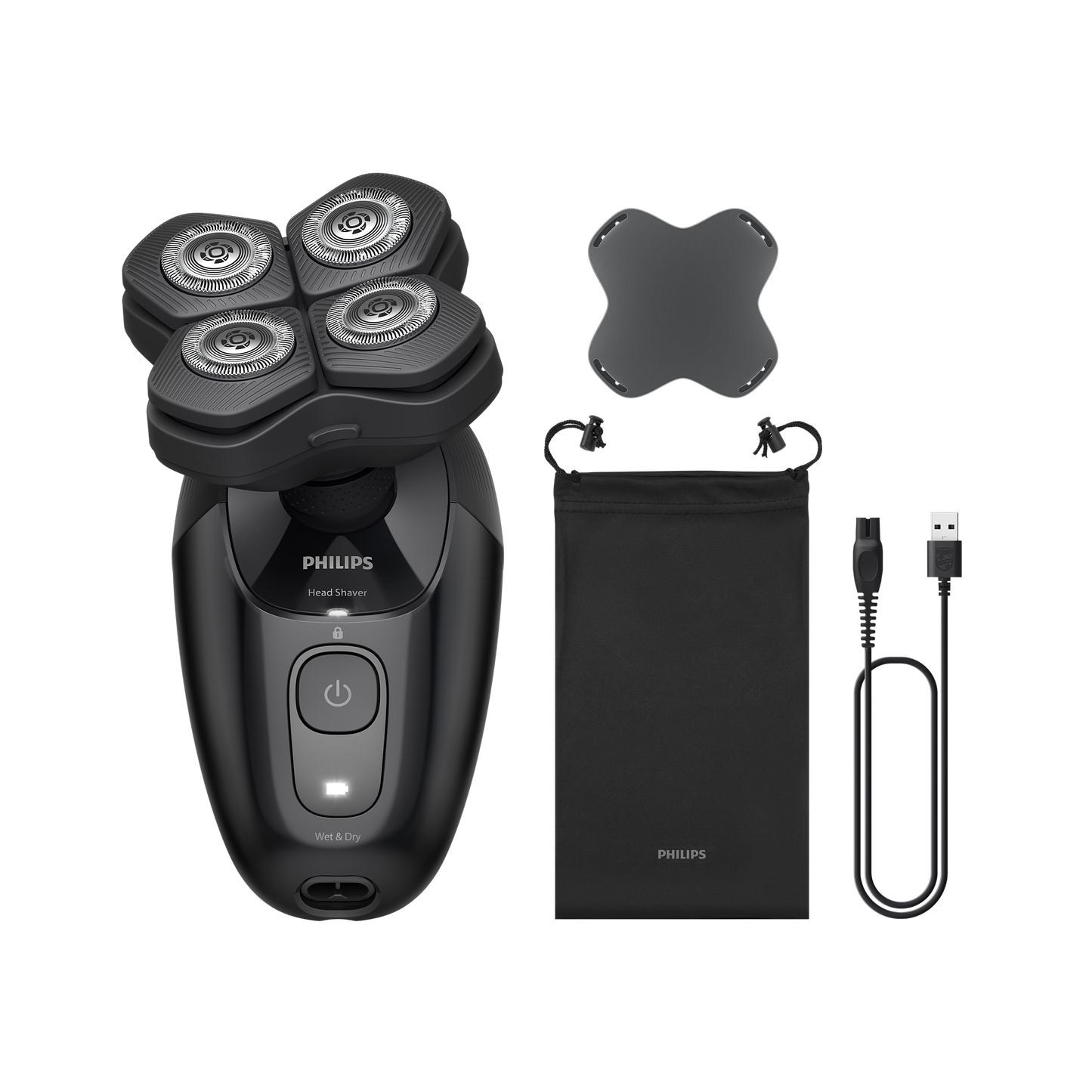 Head Shaver Pro 5000 Series HS5980/15 Būtiniausias skustuvas su „ComfortCut“ peiliukais