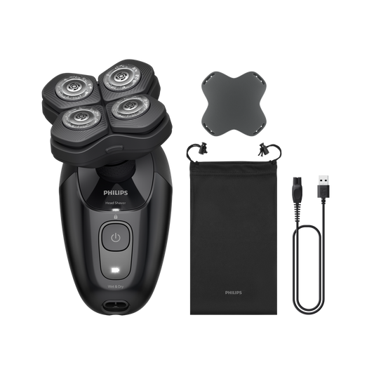 Head Shaver Pro 5000 Series HS5980/15 Būtiniausias skustuvas su „ComfortCut“ peiliukais