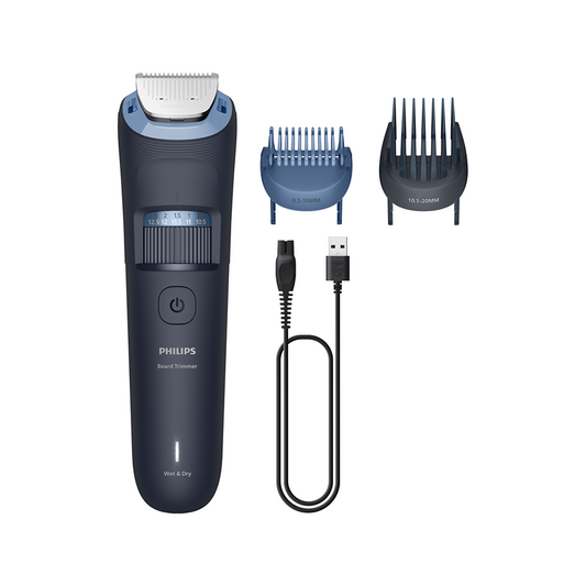Beard Trimmer 3000 Series BT3665/15 Barzdos priežiūra naudojant metalinius peiliukus